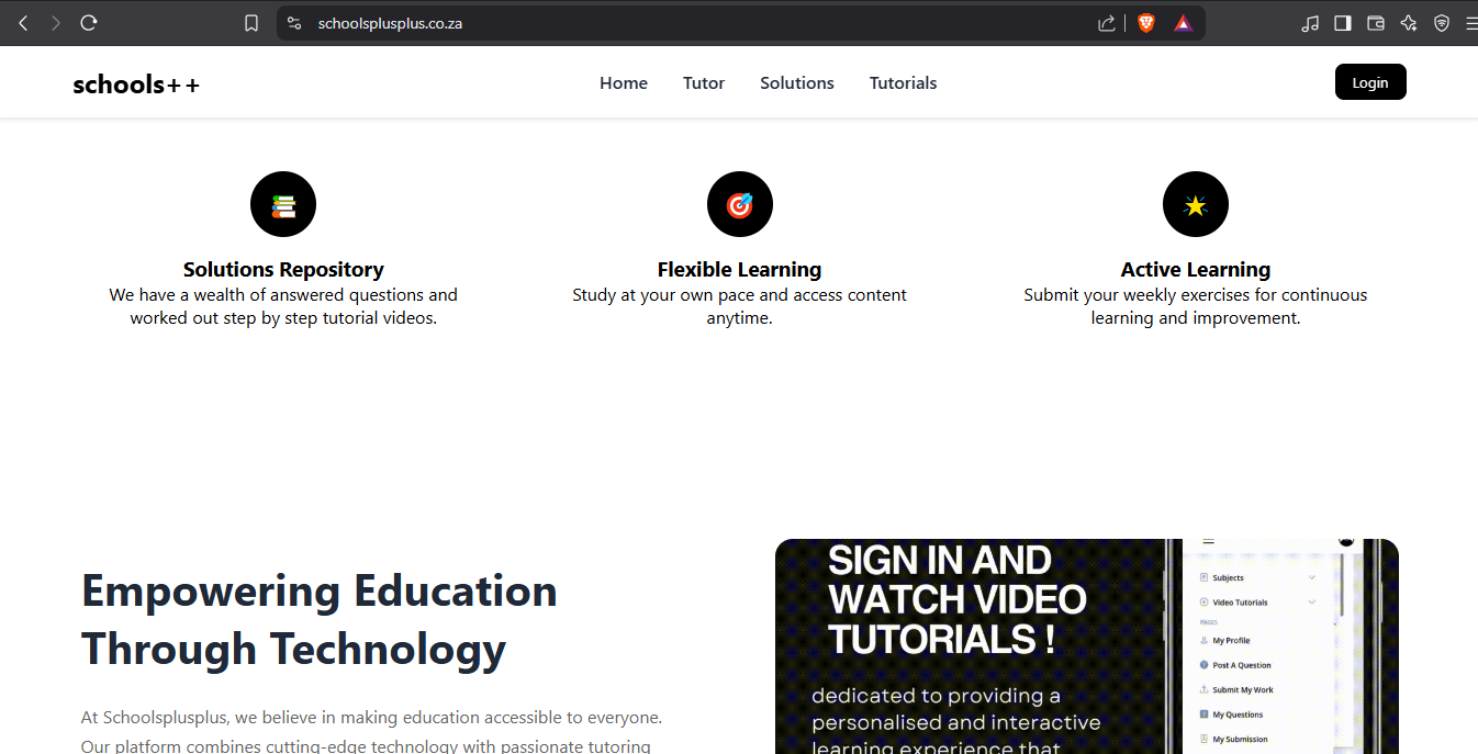 SchoolsPlusPlus.co.za E-Learning Platform image